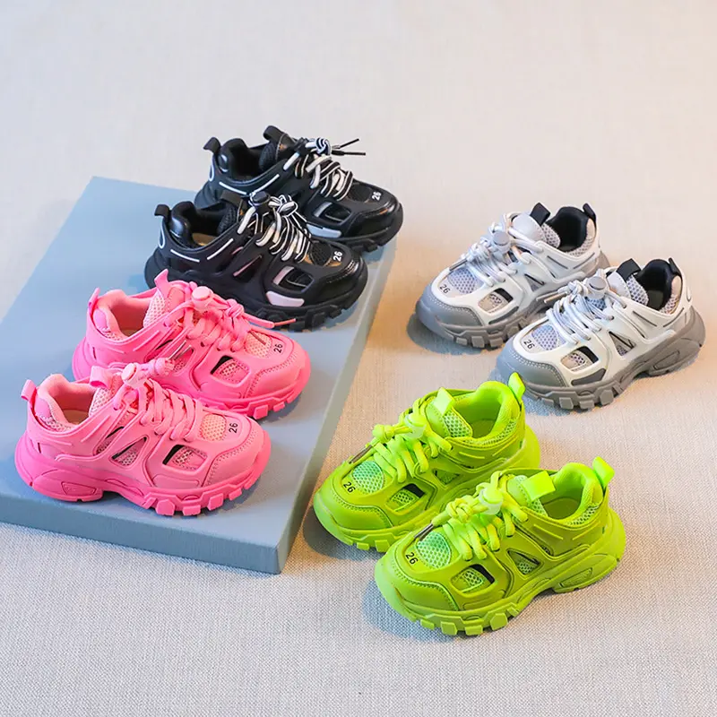 2023 Teenager Children Outdoor Casual Sport Shoes Running Retro Style Kids Chunky Sneaker For Boys Girls Tennis Sneaker