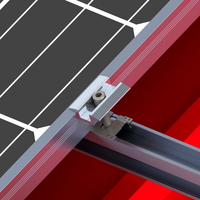 Kit de pinces intermédiaires et d'extrémités en aluminium pour panneaux solaires, accessoires de fixation photovoltaïque