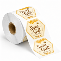 Feuille d'autocollants blancs professionnels OEM de l'usine Jinyu, étiquettes imperméables pour boîte de dîner de Thanksgiving