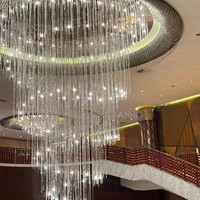 Lustre moderne élégant en verre tubulaire ANNO, lumière personnalisée pour la décoration du salon