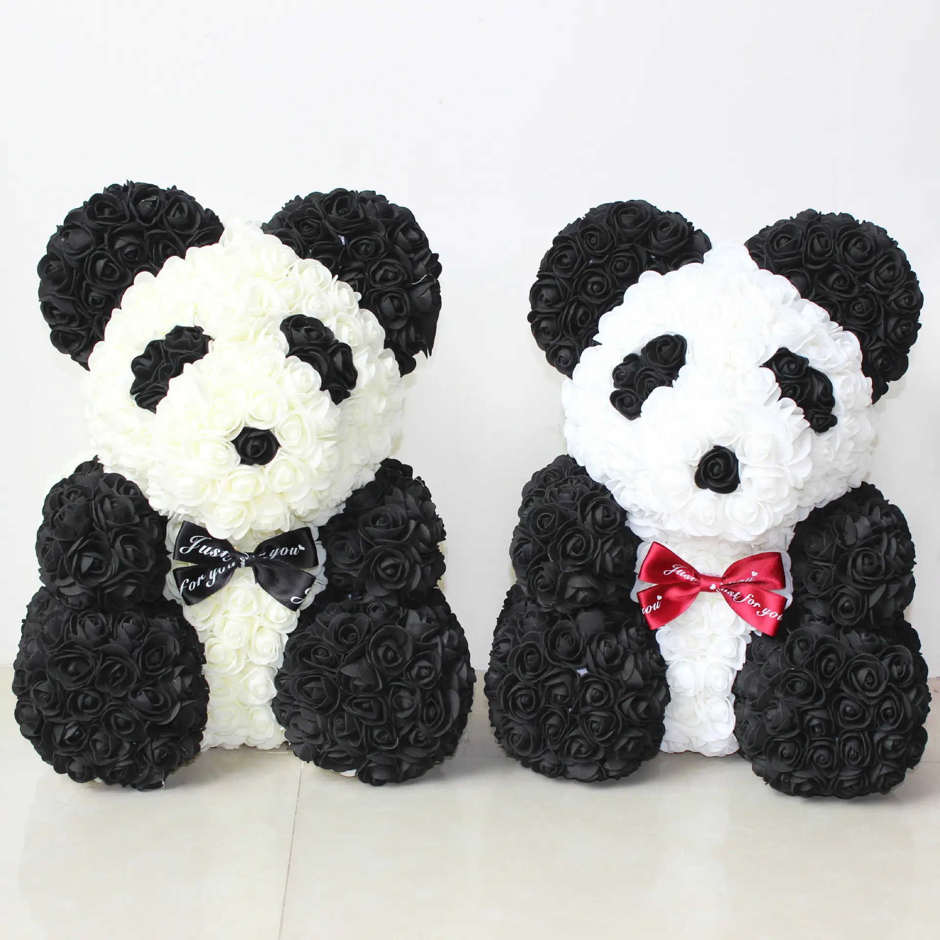 Hot Sale Seifens chaum 25cm Panda Flores Rose Teddybär Künstlich für Frauen Künstliche Rose Jubiläum Weihnachten Valentinstag Geschenk