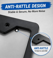 Support de plaque d'immatriculation de voiture en acier inoxydable ABS anti-roulement et anti-rouille, avec logo personnalisé Husky, norme américaine