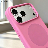 Coque arrière magnétique en silicone liquide VAWI S144 pour iPhone 16 17 18 Pro et Pro Max 2,55 mm, finition mate, OEM ODM, fourniture en marque privée