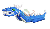 Bateaux gonflables de sport aquatiques Hot Water Sports Sea Monster Banana Boats, 10-18 places, Dragon, bateau tractable gonflable en PVC, certifié CE, pour location commerciale