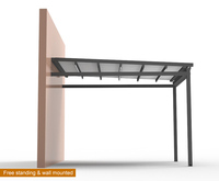 Pergola extérieure en aluminium électrique, toit en PVC, auvent de patio rétractable, auvents pliants avec bande lumineuse LED