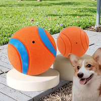 Balles de jeu pour chien durables pour l'entraînement en extérieur OEM/ODM, balles de pinball en caoutchouc pour chien, orange, résistantes aux morsures