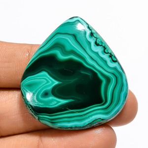 Piedra preciosa suelta en forma de corazón de cabujón de malaquita Natural de Grado Superior 100% para la fabricación de joyas Material exclusivo de alta calidad - Product Image 6