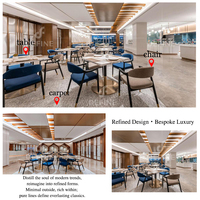 Ensemble de table et de chaises de restaurant moderne sur mesure, meubles pour la rénovation de cafés, hôtels, restaurants, solution tout-en-un commerciale
