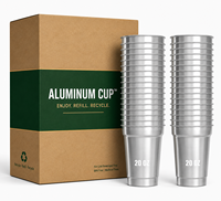 Tasse à bière en aluminium colorée avec logo personnalisé, tasse en aluminium Top Cop pour l'Allemagne, la Géorgie, Moon Cutwater Spirits, tasse de stade