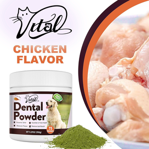 Poulet Bacon Saveur Chien Haleine Désodorisant Probiotiques Herbes Poudre pour Plaque Élimination Du Tartre Dents Nettoyage Oral Care Supplément - Product Image 2