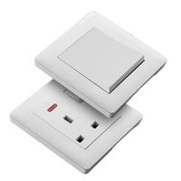 Prise murale domestique européenne à panneau tactile, interrupteur double commande avec matériau PC durable 10A, indice de protection IP27, 86x86mm, 100-240V, pour éclairage