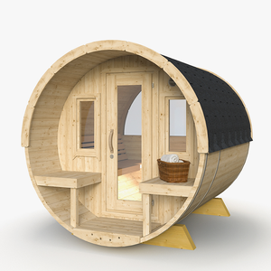 Barile di legno all'aperto a buon mercato Sauna cedro rosso per la vendita - Product Image 3