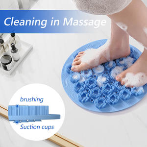 Hengai - Cepillo de silicona para espalda, 30x30 cm, montado en la pared con ventosa para masaje en el baño - Product Image 3