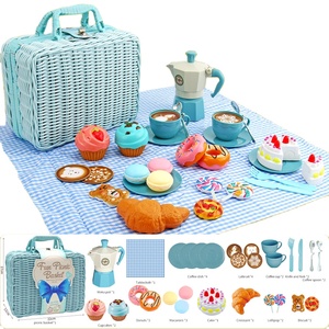 <b>Pretend</b> <b>Play</b> Food Tea Party Set for Toddlers 2-7 Girls Birthday Gift <b>Pretend</b> <b>Play</b> Food Picnic Outdoor Toys Kids - Product Image 1