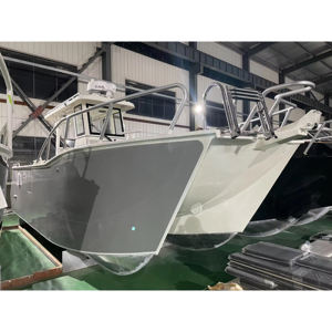 7.9m Catamarã Alumínio Barco De Pesca com Console Central Pequena Festa De Pesca Twin Hull Boat - Product Image 2