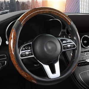 Coprivolante per Auto Stile Business, Effetto Legno di Pesco, Universale per Tutte le Stagioni, Accessorio Protettivo per Interni Auto - Product Image 4