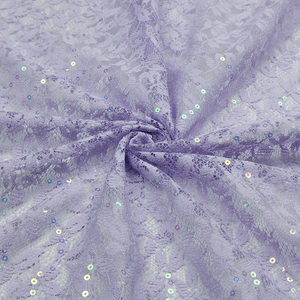 Tela de Encaje Pastel con Lentejuelas Brillantes <span class=keywords><strong>y</strong></span> Elegantes para Vestido de Novia, Ropa de Noche, Manualidades, Diseño de <span class=keywords><strong>Costura</strong></span> - Product Image 2