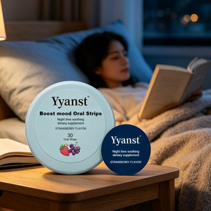 OEM ODM Bandes buccales pour améliorer l'humeur, apaisantes pour la nuit, complément alimentaire, saveur fraise, dissolution rapide, 30 pièces, boîte ronde - Product Image 4