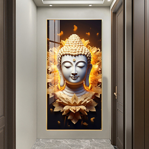 Huamiao bán buôn Phật pha lê sứ sơn hiện đại phật với sen Tường bức tranh tường nghệ thuật bức tranh - Product Image 4