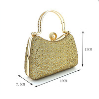 Luxe mode plein diamant dames diamant sac paillettes dîner haute chic dames pochette sac tendance 2024