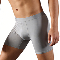 Luxuriöse Boxershorts für Herren mit individuellem Logo, Premium Modal-Mischgewebe, weiche Stretch-Unterwäsche, etikettenfreier elastischer Bund für ganztägige Eleganz