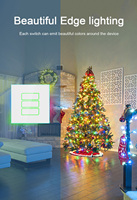 Interruptor de Luz Táctil Inteligente WiFi/Zigbee de 1/2/3 Botones, Interruptor de Pared con Automatización del Hogar Inteligente, Compatible con Alexa y Google Home