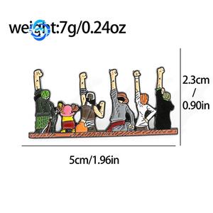 Broche de Metal Creativo Japonés de una Pieza con Personajes de Dibujos Animados de Luffy, Zoro y Chopper - Product Image 2