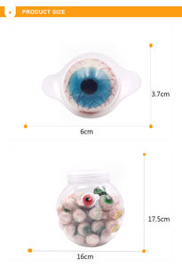 Venta al por mayor personalizado 3D Bola de ojos Halal dulce explosión relleno de goma gelatina caramelo globos oculares caramelo de goma - Product Image 5