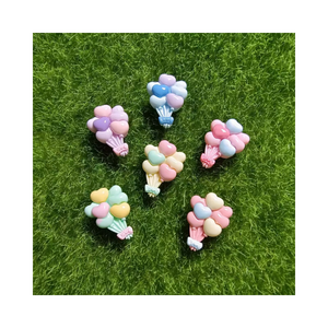 Vendita calda 100 pezzi pastello cuore palloncino Flatback resina cabochon abbellimenti per cassa del telefono Scrapbooking creazione di gioielli fai da te - Product Image 6