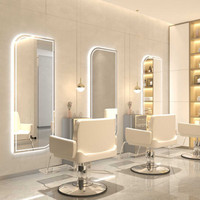 Salon de coiffure en ligne célébrité miroir simple mural salon de beauté coiffeuse salon de coiffure miroir spécial simple face