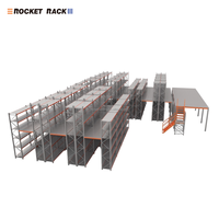 Sistema de Estanterías para Entrepiso ROCKET RACK de Alta Resistencia, Capacidad de Carga de 500 kg/m², Acero Multicapa con Recubrimiento Electrostático Antioxidante
