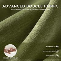 Chaise d'appoint en velours vert moderne Chaise confortable à 3 pieds avec accoudoirs latéraux pour le salon et la chambre à coucher pour la lecture