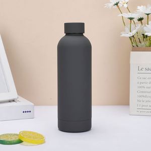 Wholesale Custom Logo American Style Rubber Coated Vacuum <b>Thermos</b> <b>Bottle</b> Sports Water <b>Bottle</b> With Strap - Product Image 4