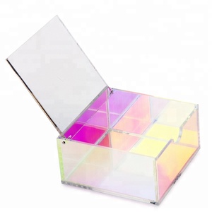 <strong>Small</strong> Iridescent Acrylic Organizer <strong>Storage</strong> <strong>Box</strong> <strong>With</strong> <strong>Lid</strong> - Product Image 1