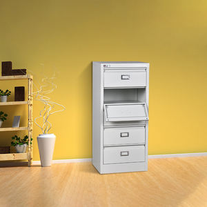 Archivador moderno de 5 cajones para oficina, armario de almacenamiento de documentos de acero con cerradura, organizador que ahorra espacio para la eficiencia del espacio de trabajo - Product Image 4