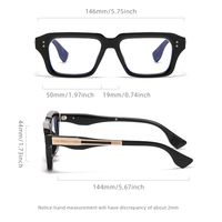 Lunettes de protection anti-lumière bleue carrées de luxe, unisexes, classiques, élégantes, bloquant la lumière bleue, monture intégrale, pour le bureau et l'ordinateur
