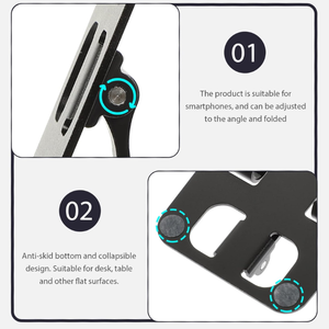 Accessoires pour téléphone portable Support de bureau Présentoir pliable en métal pour téléphone portable Support universel flexible pour téléphone portable - Product Image 5