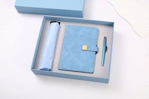Kit de papeterie d'affaires multicolore, parapluie anti-UV, plaque signalétique métallique, carnet, stylo d'écriture pour événements d'entreprise et cadeaux clients - Product Image 3