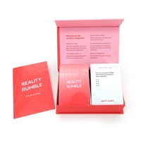 Cartes à jouer personnalisées avec dorure à chaud, affirmations positives, format carré, avec boîte magnétique, logo personnalisé, en papier, pour usage ludique