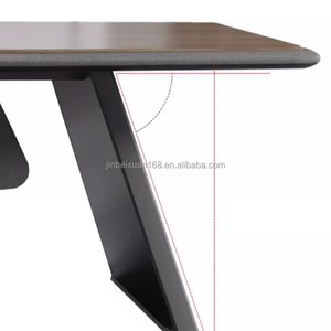 Scrivania da Ufficio Moderna a L in MDF Scuro per Dirigenti e Boss, Convertibile in Legno per Uso Commerciale, Prezzo Competitivo - Product Image 3