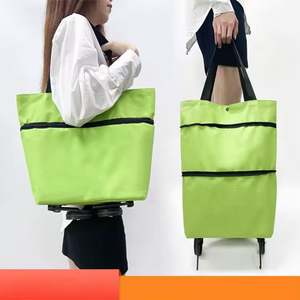 Bolsa de Compras con Ruedas para Supermercado, Venta al por Mayor de Fábrica, Gran Capacidad, con Cierre Abierto, Plegable - Product Image 4