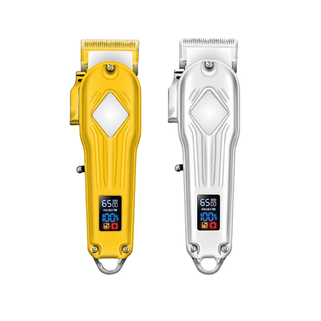 Professional Adjustable Cordless Metal Barber Hair Clippers Trimmer With Powerful Motor, Ultra-sharp Blade Long Battery Life