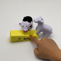 Jouet Squishy en Mousse PU à Remontée Lente, Forme de Vache Mignonne, Jouet Anti-Stress Doux, Jouet de Décompression Fidget pour Enfants et Adultes