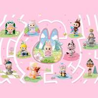 Popmart Original Labubus Finding Mokoko Series PVC Figurines en boîte mystère faites à la main, ornements de mode, jouets, figurines, boîtes mystère