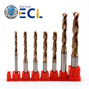Foret hélicoïdal en carbure revêtu ECL, queue ronde, en acier au tungstène, outil de perçage pour machine CNC - Product Image 1