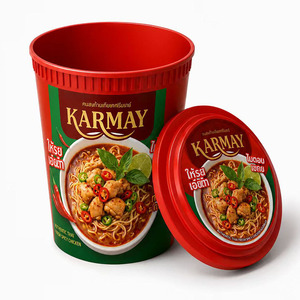 บะหมี่กึ่งสำเร็จรูปคาร์เมย์ รสกุ้งไทย แมม่าหยัม ถ้วยพลาสติกพร้อมฝาปิด ถ้วย PP ทรงกลม 525 มล. พร้อมส้อม - Product Image 1
