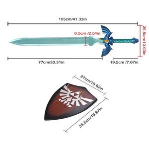 Réplica de Arma Real de la Leyenda de Zelda de Alta Calidad, 105 cm, Espada Maestra de Link con Hoja de Aleación de Aluminio de 8 mm para Colección - Product Image 2