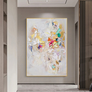 Peinture à l'huile faite à la main <span class=keywords><strong>sur</strong></span> <span class=keywords><strong>toile</strong></span> de coton 450 g/m², <span class=keywords><strong>art</strong></span> <span class=keywords><strong>sur</strong></span> mesure, <span class=keywords><strong>art</strong></span> abstrait moderne pour la décoration de la maison, <span class=keywords><strong>art</strong></span> original - Product Image 2
