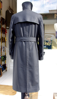 Manteau d'automne pour hommes de haute qualité marine foncé Long polyester coton Trench pardessus avec ceinture à Double boutonnage nouveau Design Long