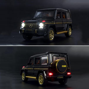 In lega da <span class=keywords><strong>collezione</strong></span> nero G63 modellino <span class=keywords><strong>di</strong></span> auto 1/24 veicolo giocattolo Pull Back modello <span class=keywords><strong>di</strong></span> auto pressofusa con luci e suoni - Product Image 2